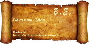 Bertram Edda névjegykártya